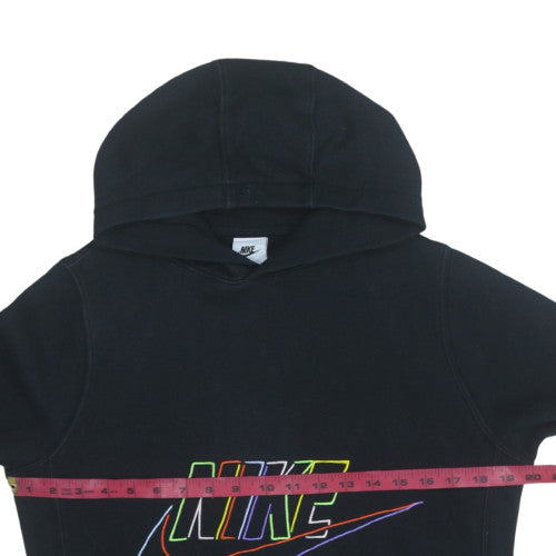 Nike Boys Black Pullover Hoodie L Logo Fleece Sweatshirt