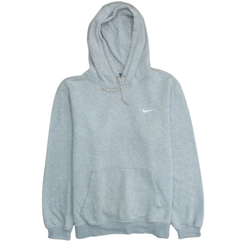 Nike Women's Grey Pullover Hoodie Size L Classic Fleece Sweatshirt
