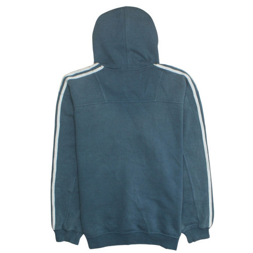 Adidas Mens Blue Pullover Hoodie Medium Logo Sportswear
