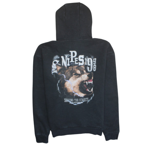 Snipes Men’s Black Pullover Hoodie S Graphic Wolf Streetwear