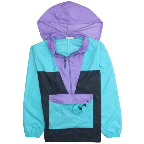 Guy Laroche Women's Purple Blue Windbreaker Jacket Size 12