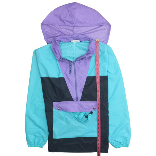 Guy Laroche Women's Purple Blue Windbreaker Jacket Size 12