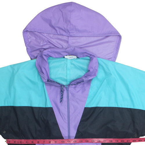 Guy Laroche Women's Purple Blue Windbreaker Jacket Size 12