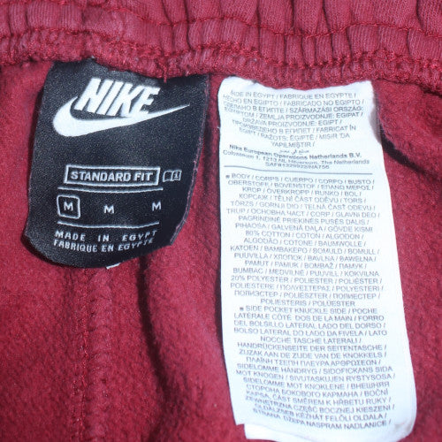 Nike Men's Red Jogger Sweatpants M Standard Fit Tapered Leg Activewear