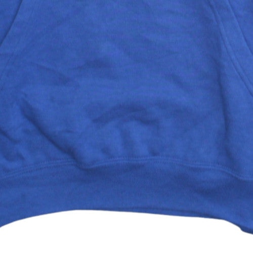Russell Mens Blue Pullover Hoodie Small Sports Graphic Print