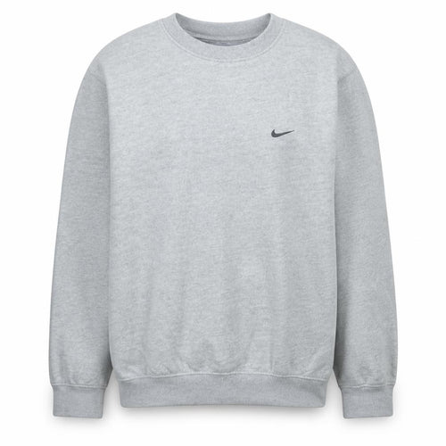 Nike Men's Grey Fleece Pullover Sweatshirt L Crew Neck Sports Style