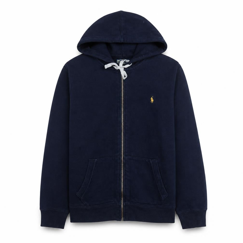 Ralph Lauren Boys Blue Full Zip Hoodie XL Cotton Fleece Logo