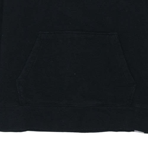 The North Face Womens Black Pullover Hoodie Size M Cotton Logo