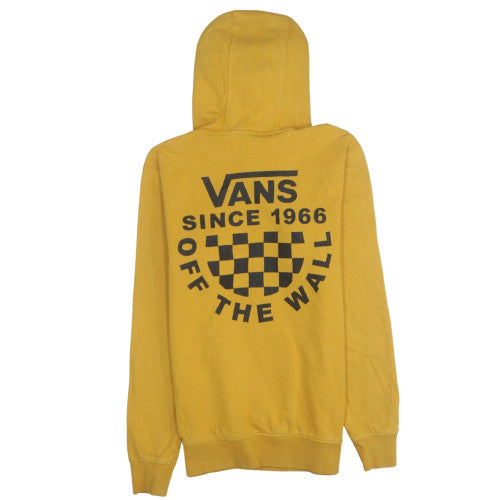 Vans Men’s Yellow XS Pullover Hoodie Skate Logo Graphic Cotton