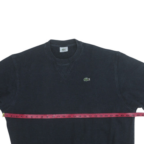 Lacoste Men's Black XL Crew Neck Pullover Cotton Sweatshirt