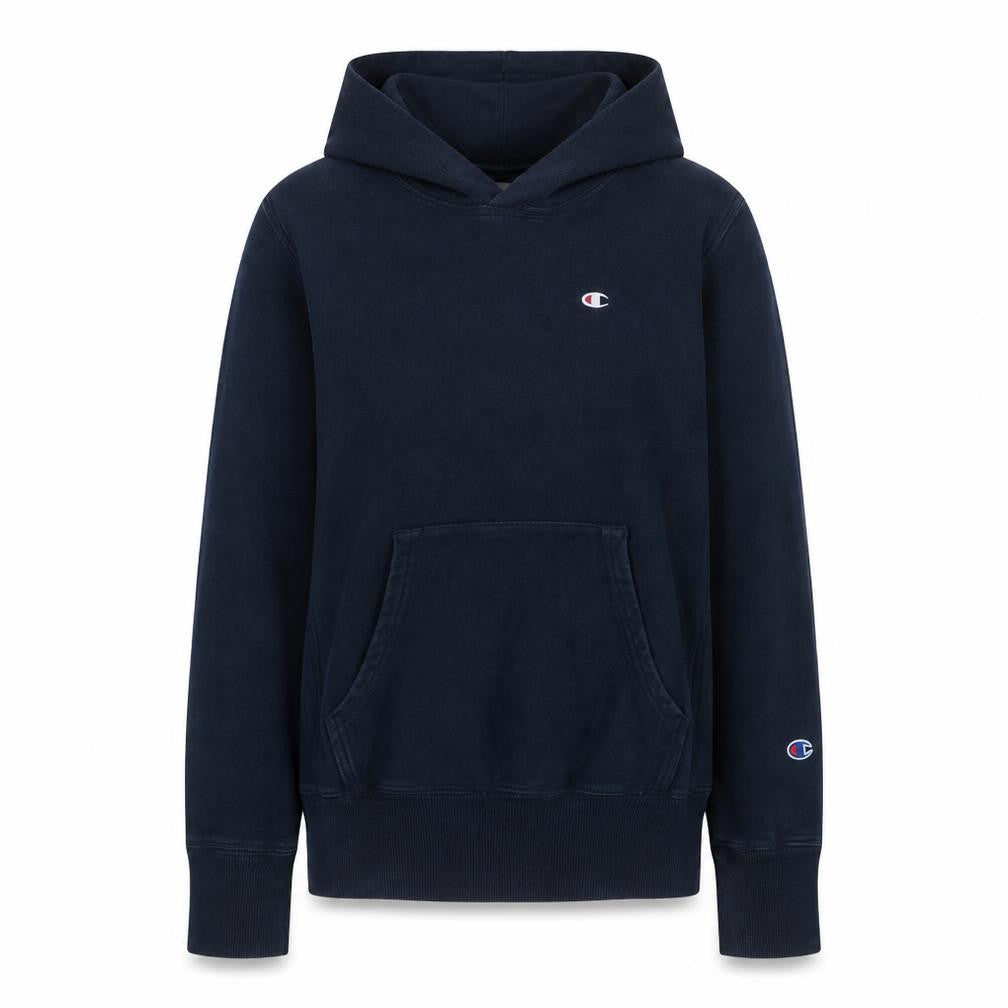 Champion Womens Navy Blue Reverse Weave Pullover Hoodie Medium