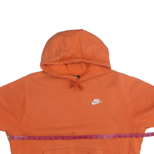 Nike Womens Orange Pullover Hoodie L Casual Cotton Blend