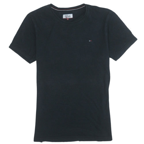 Tommy Hilfiger Denim Men's Black Crew Neck Cotton T-Shirt L
