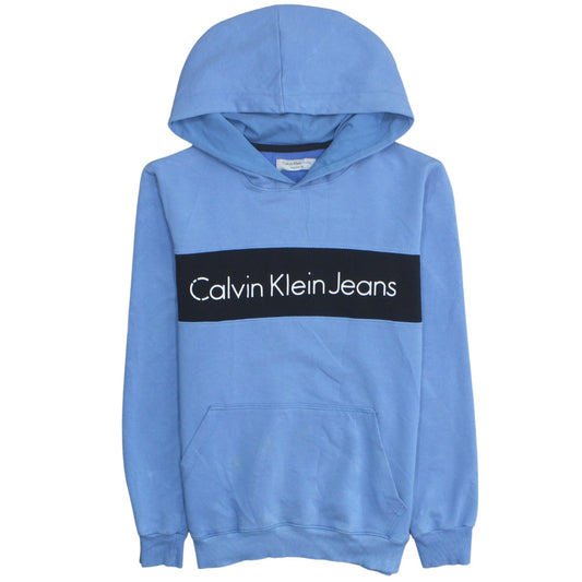 Calvin Klein Jeans Men's Blue Regular Fit Pullover Hoodie M