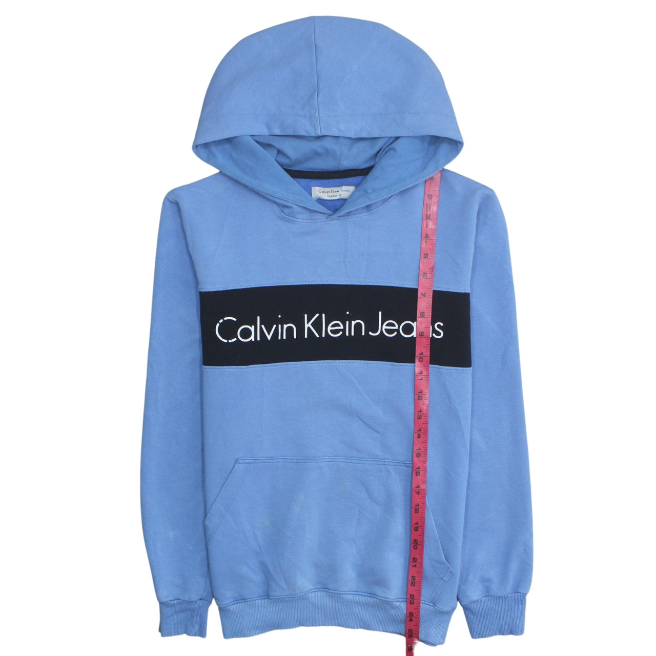Calvin Klein Jeans Men's Blue Regular Fit Pullover Hoodie M