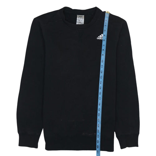Adidas Men's Black Crew Neck Pullover Sweatshirt Size S