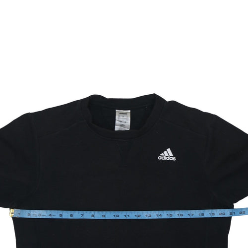 Adidas Men's Black Crew Neck Pullover Sweatshirt Size S