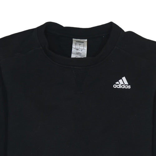 Adidas Men's Black Crew Neck Pullover Sweatshirt Size S
