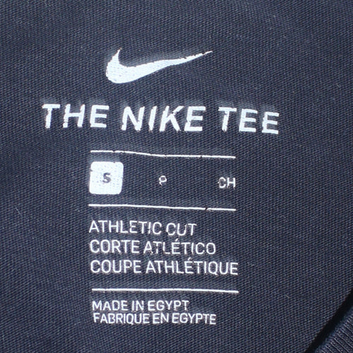 Nike Men's Black Red Swoosh Athletic Cut Cotton T-Shirt Size S