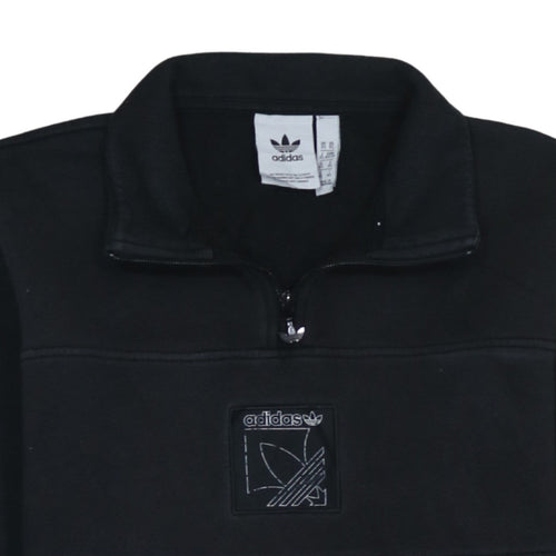 Adidas Men’s Black XS 1/4 Zip Fleece Sweatshirt Pullover