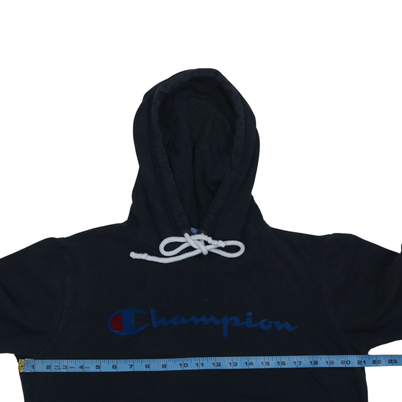Champion Mens Black Small Pullover Hoodie Logo Sweatshirt
