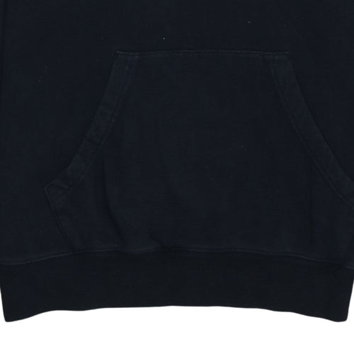 Champion Mens Black Small Pullover Hoodie Logo Sweatshirt
