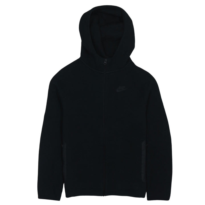 Nike Boys Black XL Full Zip Fleece Hoodie with Logo Detail