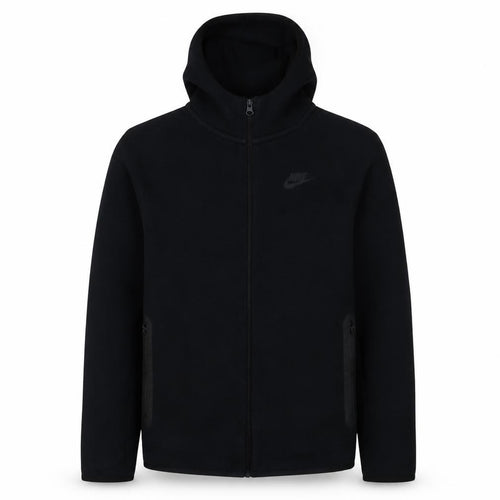 Nike Boys Black XL Full Zip Fleece Hoodie with Logo Detail
