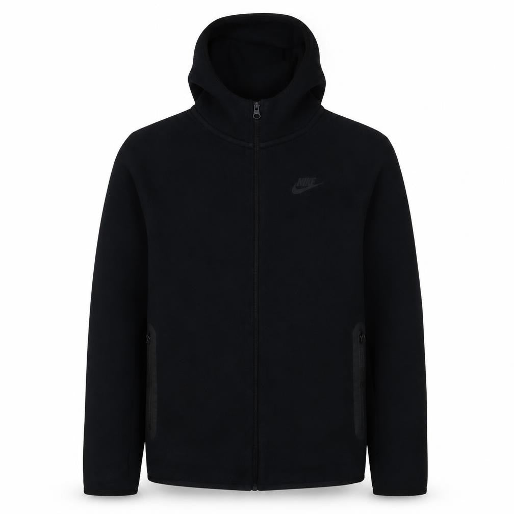Nike Boys Black XL Full Zip Fleece Hoodie with Logo Detail