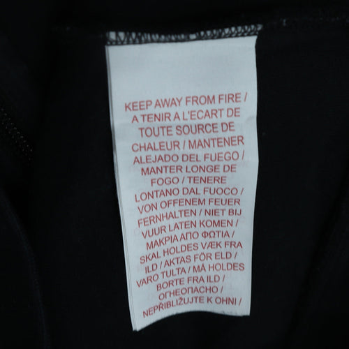 Nike Boys Black XL Full Zip Fleece Hoodie with Logo Detail