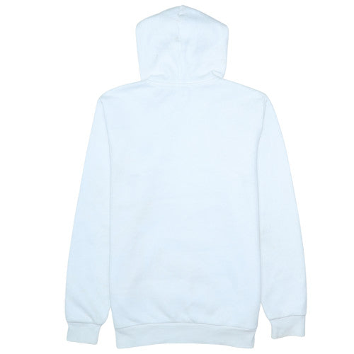 Adidas Men's White Pullover Hoodie M Regular Fit Fleece Sportswear