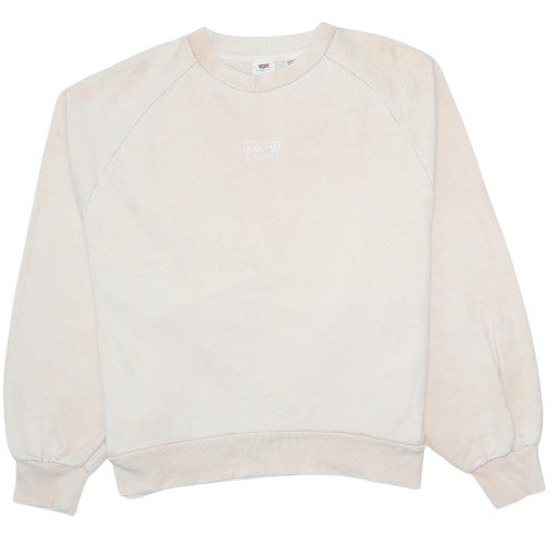 Levi's Women's Beige Crew Neck Pullover Sweatshirt Size S