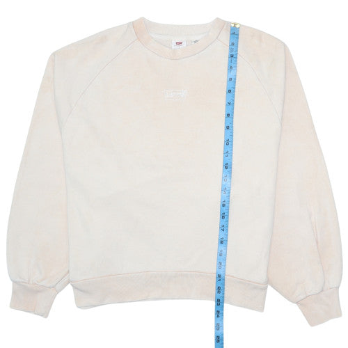 Levi's Women's Beige Crew Neck Pullover Sweatshirt Size S