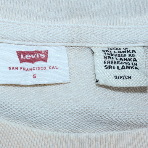Levi's Women's Beige Crew Neck Pullover Sweatshirt Size S