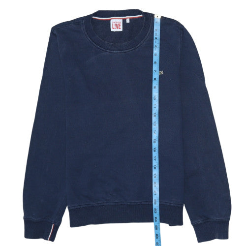 Lacoste LIVE Men's Navy Blue Crew Neck Cotton Sweatshirt Size L