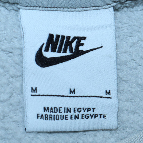 Nike Womens Blue Cotton Blend Pullover Sweatshirt M