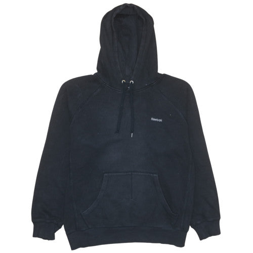 Reebok Men's Black XL Pullover Hoodie Fleece Logo Sweatshirt