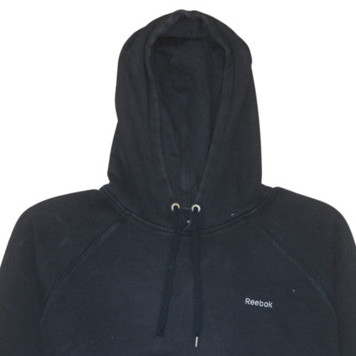 Reebok Men's Black XL Pullover Hoodie Fleece Logo Sweatshirt