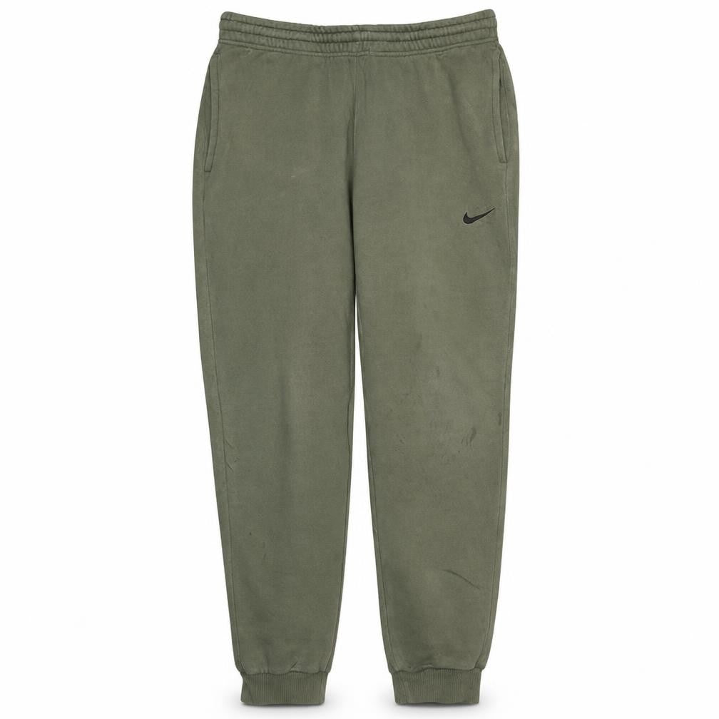 Front view of Nike Men's Green Sweatpants Joggers L Cotton Blend Activewear