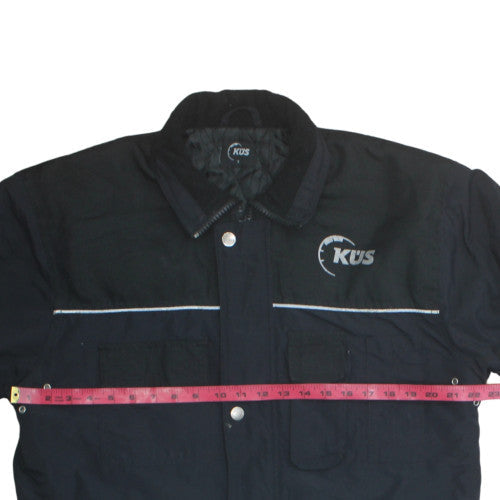 KÜS Men's Black Padded Workwear Jacket Small Polyester Reflective Trim
