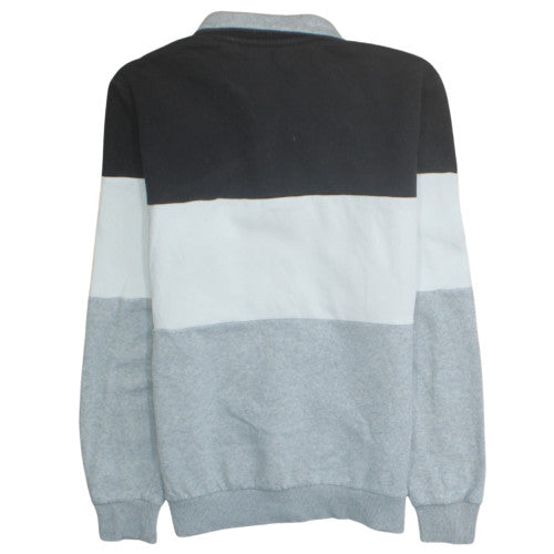 Calvin Klein Men's Grey Colour Block 1/4 Zip Sweatshirt S
