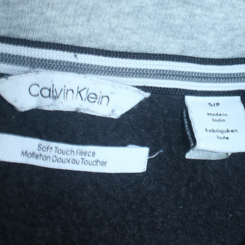 Calvin Klein Men's Grey Colour Block 1/4 Zip Sweatshirt S