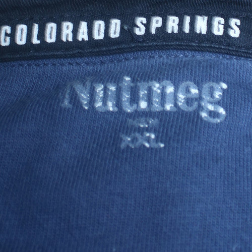 Nutmeg Men’s Blue Striped Collared Pullover Sweatshirt 2XL