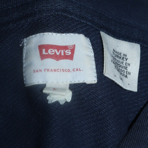 Levi's Mens Blue Pullover Hoodie M Logo Graphic Cotton