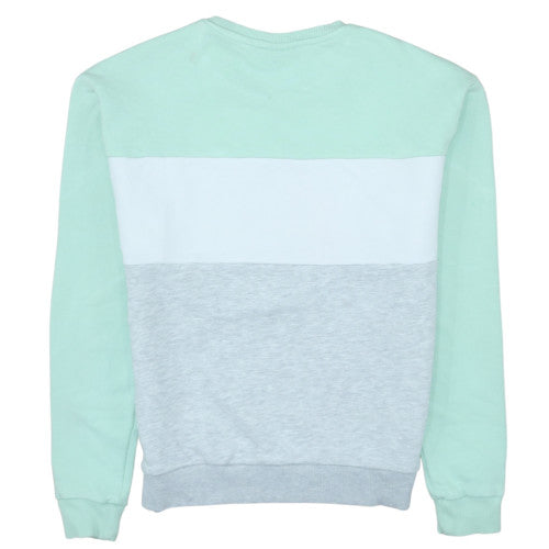 Fila Womens Mint Green Grey Colourblock Sweatshirt S