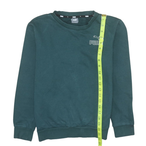 Puma Women’s Dark Green Crew Neck Pullover Sweatshirt Size S