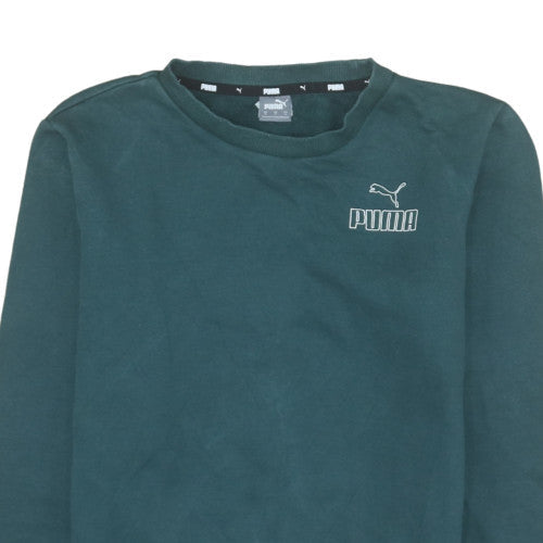Puma Women’s Dark Green Crew Neck Pullover Sweatshirt Size S