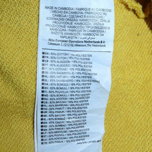 Nike Men's Yellow Blue Crew Neck Sweatshirt Size S