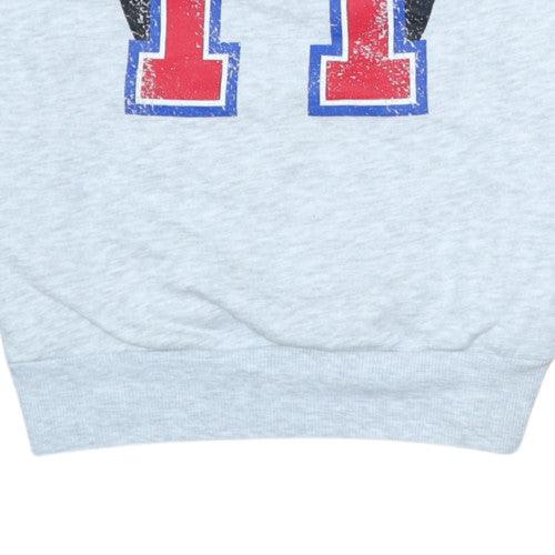Disney Mickey & Friends Grey Sweatshirt Women S 8-10 Crew Neck Graphic