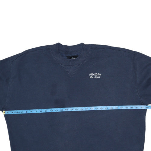 Hollister Women's Navy Cotton Blend Pullover Sweatshirt XXL